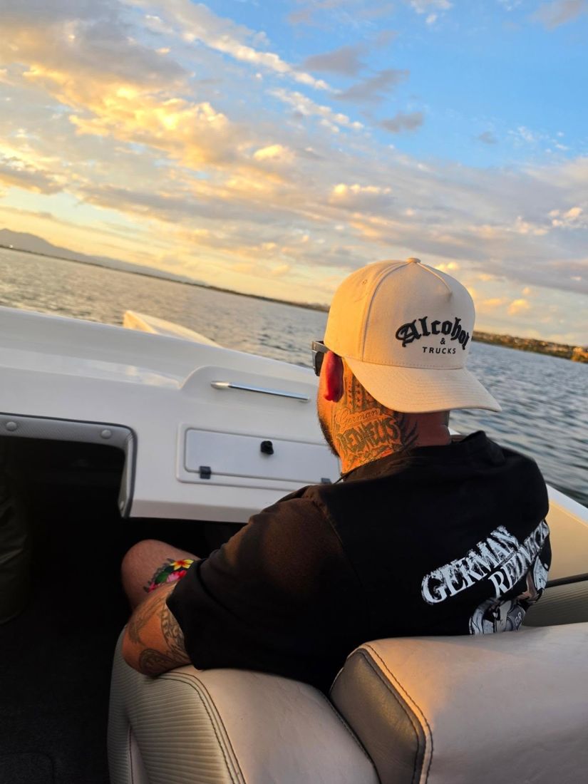 Sonnenuntergang auf dem Boot